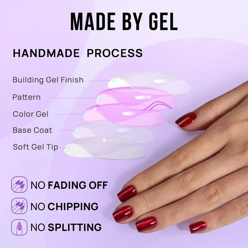 Hot Love Square Nails - Press On Nails | Long Lasting & Reusable