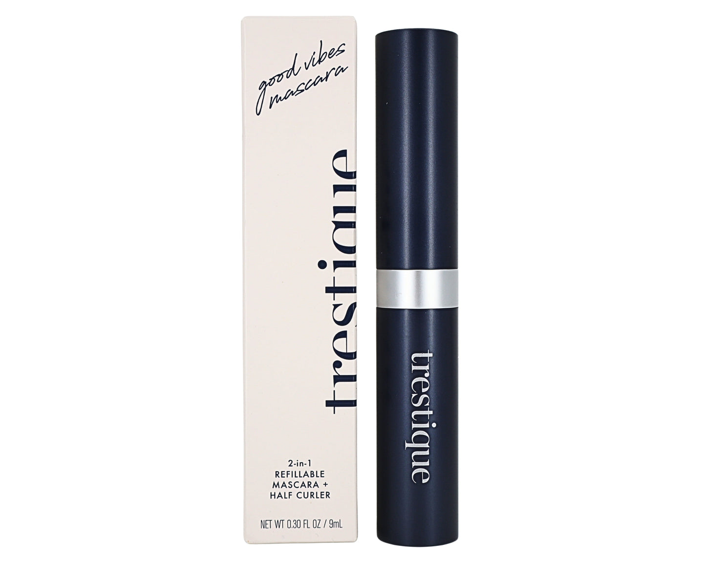 Good Vibes 2-in-1 Refillable Mascara + Lash Curler - Icelandic Black - 0.3 fl oz